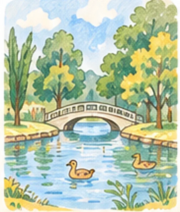 羅東運動公園奶油手繪插畫